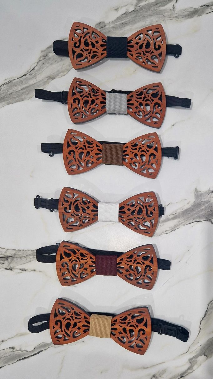 noeud papillon en bois couleur personnalisé